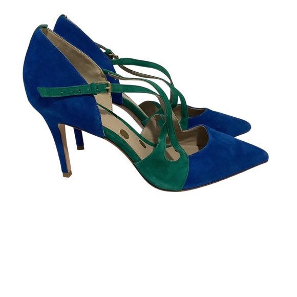 Boden Shoes - Boden Suede Color Block Strappy Heels